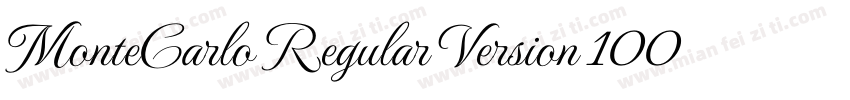 MonteCarlo Regular Version 1009Fo字体转换